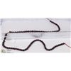 Image 1 : #105-DARK RED GARNET LOOSE BEAD NECKLACE