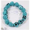 Image 1 : #47-TURQUOISE SKULL BEAD BRACELET