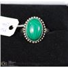 Image 1 : #1-MALACHITE GEMSTONE RING