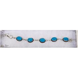 #23- BLUE CHALCEDONY GEMSTONE BRACELET