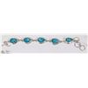 Image 1 : #53- CARIBBEAN LARIMAR GEMSTONE BRACELET