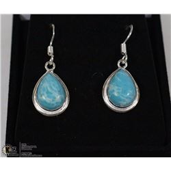 #52- CARIBBEAN LARIMAR GEMSTONE EARRINGS
