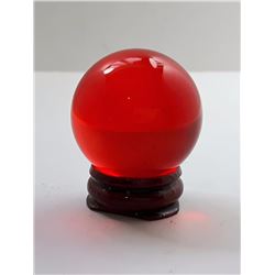 #8 - RED QUARTZ 40 MM SPHERE & STAND