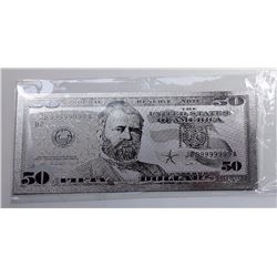 #7 - SILVER FOIL US $50.00 BILL