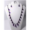 Image 1 : #22 - PURPLE & BLACK NECKLACE SET