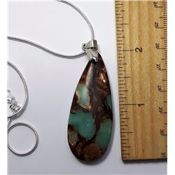 #19 - NATURAL TURQUOISE & COPPER PENDANT