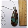 Image 1 : #19 - NATURAL TURQUOISE & COPPER PENDANT
