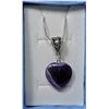 Image 1 : #21 - NATURAL AMETHYST HEART PENDANT