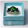 Image 1 : #12 - EMERALD COLORED CRYSTAL RING