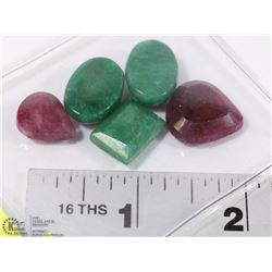 41-NATURAL EMERALD & RUBY 79.5CT