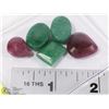 Image 1 : 41-NATURAL EMERALD & RUBY 79.5CT