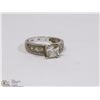 Image 1 : .925 STERLING SILVER AND CUBIC RING SIZE 7.5
