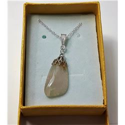 #12 - NATURAL LACE AGATE PENDANT ON CHAIN