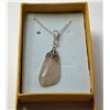 #12 - NATURAL LACE AGATE PENDANT ON CHAIN