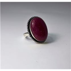 #14 - NATURAL KASHMIR OVAL RUBY RING