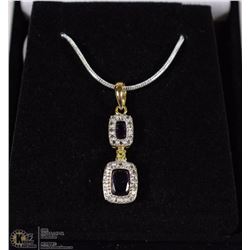 88-GENUINE AMETHYST&CZ .925 STERLING SILVER