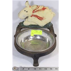 ANTIQUE CAST IRON PET DISH