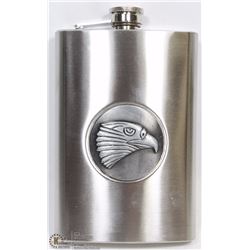8 OZ STAINLESS STEEL FLASK WITH EAGLE HEAD DESIGN