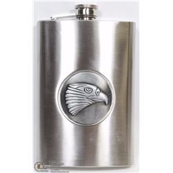8 OZ STAINLESS STEEL FLASK WITH EAGLE HEAD DESIGN