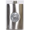 Image 1 : 8 OZ STAINLESS STEEL FLASK WITH WOLF DESIGN