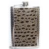 Image 1 : 8 OZ STAINLESS STEEL FLASK WITH LEATHER DESIGN