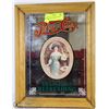 Image 1 : VINTAGE WOOD FRAMED PEPSI COLA MIRROR 11"X14"