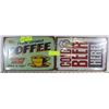 Image 1 : LOT OF 2 NEW 12"X8" TIN SIGNS - FRESH BREWED
