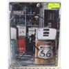 Image 1 : NEW ROUTE 66 GAS STATION TIN SIGN 12"X16"