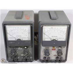 2 EICO 250 ELECTRICAL TESTER TEST RMS VOLTS
