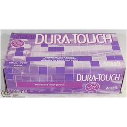 BOX OF 100 ANSELL DURA-TOUCH POWDERED VINYL GLOVES