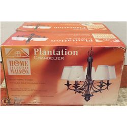 PLANTATION CHANDELIER BY HOME COLLECTION