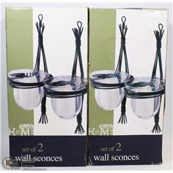 2 SETS OF 2 WALL SCONCES
