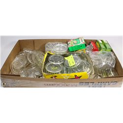 FLAT OF VINTAGE CANNING GLASS