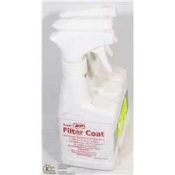 LOT OF 3 BOTTLES OF FILTER COAT, AIR FILTER