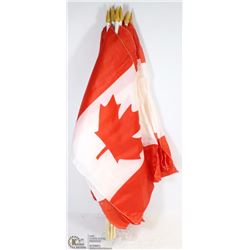 LOT OF 12 CANADIAN FLAGS ON STICKS