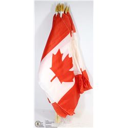 LOT OF 12 CANADIAN FLAGS ON STICKS