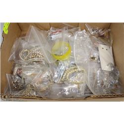 BOX OF ASSORTED COSTUME JEWELRY