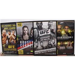 LOT OF 4 UFC POSTERS