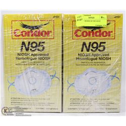 LOT OF 4 BOXES OF N95 DUST MASKS
