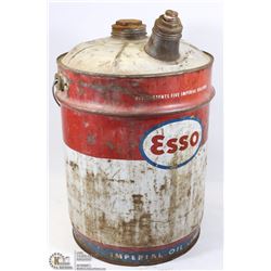 ESSO 5 GALLON VINTAGE OIL CAN