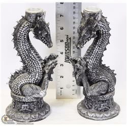 DRAGON TAPERED CANDLE HOLDERS