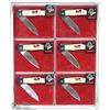 LOT OF 6 HAWK POCKET KNIVES