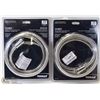 Image 1 : LOT OF TWO 84" SHOWER TANGLE-FREE STAINLESS STEEL