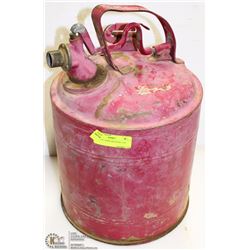 VINTAGE LARGE RED FUEL CAN