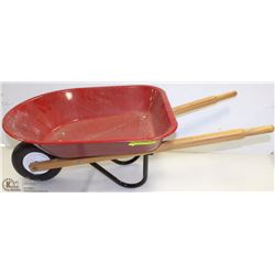 OLD CHILDS METAL WHEELBARROW
