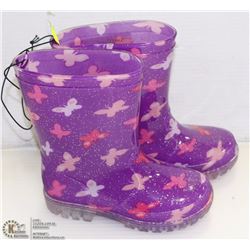 PAIR OF GIRLS LITE UP RUBBER BOOTS SIZE 8