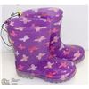 Image 1 : PAIR OF GIRLS LITE UP RUBBER BOOTS SIZE 8