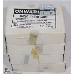 LOT OF APPROX.40 NARROW BUTT HINGE LOOSE PINS