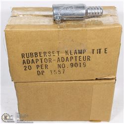 2 CASES OF RUBBERSET CLAMP TITE ADAPTERS