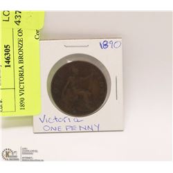 1890 VICTORIA BRONZE ONE PENNY
